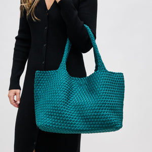 Woman wearing Forest Sol and Selene Sky's The Limit - Large Tote 841764108232 View 4 | Forest