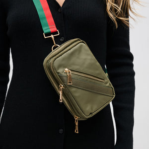 Woman wearing Sage Sol and Selene Accolade Sling Backpack 841764106429 View 4 | Sage