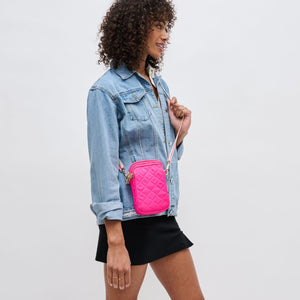 Woman wearing Magenta Sol and Selene Divide & Conquer - Quilted Crossbody 841764108027 View 2 | Magenta