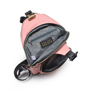 Sol and Selene On The Go - Nylon Sling Backpack 841764106276 View 8 | Pastel Pink