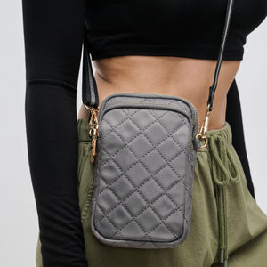 Woman wearing Carbon Sol and Selene Divide & Conquer - Quilted Crossbody 841764108256 View 4 | Carbon