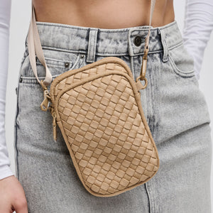 Woman wearing Nude Sol and Selene Divide & Conquer - Woven Neoprene Crossbody 841764108713 View 4 | Nude
