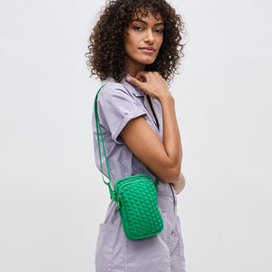 Woman wearing Kelly Green Sol and Selene Divide & Conquer - Woven Neoprene Crossbody 841764108751 View 1 | Kelly Green