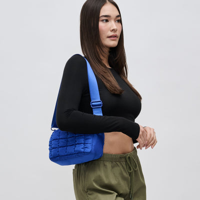 Woman wearing Cobalt Sol and Selene Inspiration - Quilted Nylon Crossbody 841764108409 View 1 | Cobalt