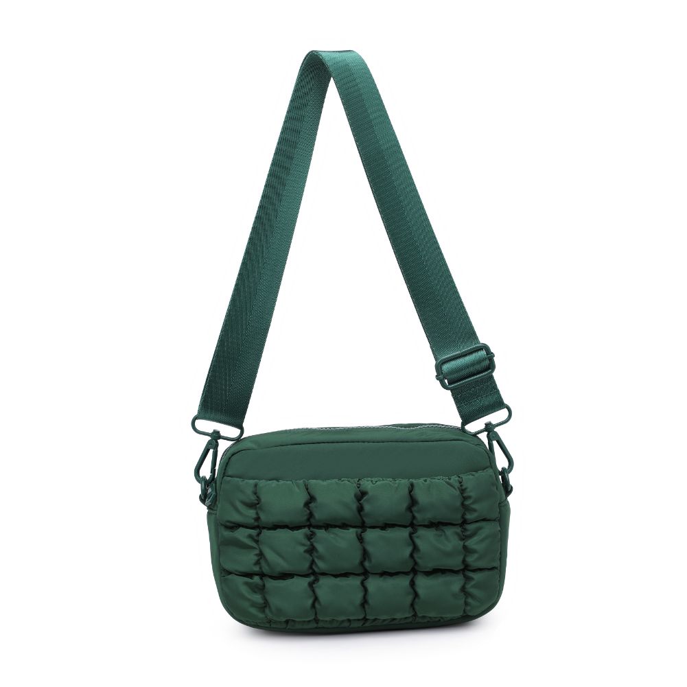 Sol and Selene Inspiration - Quilted Nylon Crossbody 841764108393 View 5 | Emerald