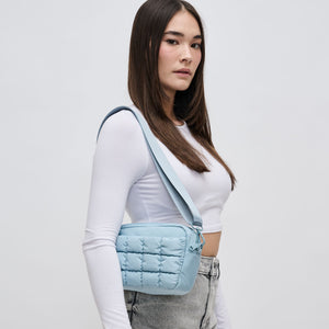 Woman wearing Sky Blue Sol and Selene Inspiration - Quilted Nylon Crossbody 841764109420 View 2 | Sky Blue