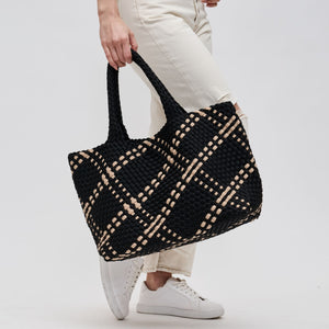 Woman wearing Black Nude Sol and Selene Sky's The Limit - Large Tote 841764109376 View 4 | Black Nude