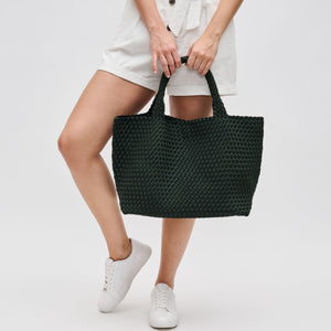 Woman wearing Olive Sol and Selene Sky's The Limit - Large Tote 841764108911 View 4 | Olive