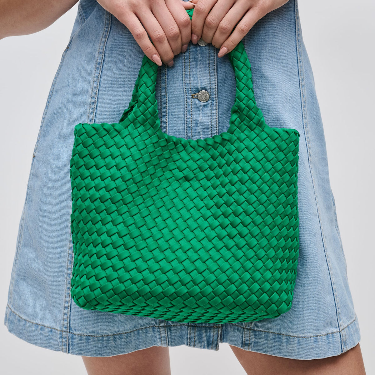 Woman wearing Kelly Green Sol and Selene Sky's The Limit - Small Crossbody 841764109000 View 4 | Kelly Green