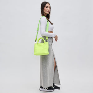 Woman wearing Neon Yellow Sol and Selene Sky's The Limit - Small Crossbody 841764108973 View 2 | Neon Yellow