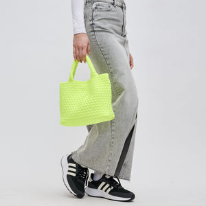 Woman wearing Neon Yellow Sol and Selene Sky's The Limit - Small Crossbody 841764108973 View 3 | Neon Yellow