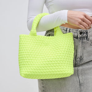 Woman wearing Neon Yellow Sol and Selene Sky's The Limit - Small Crossbody 841764108973 View 4 | Neon Yellow