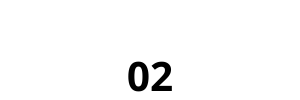 The number '02' in black text centered on a solid white background.
