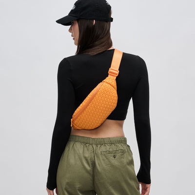 Woman wearing Orange Sol and Selene Aim High Belt Bag 841764109123 View 1 | Orange