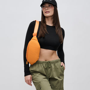 Woman wearing Orange Sol and Selene Aim High Belt Bag 841764109123 View 2 | Orange