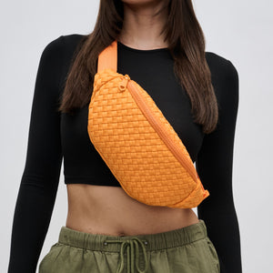 Woman wearing Orange Sol and Selene Aim High Belt Bag 841764109123 View 4 | Orange