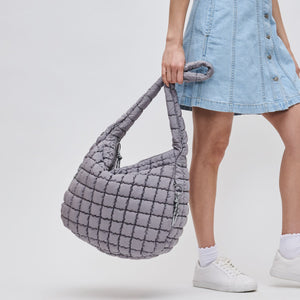 Woman wearing Grey Sol and Selene Revive Hobo 841764109536 View 4 | Grey
