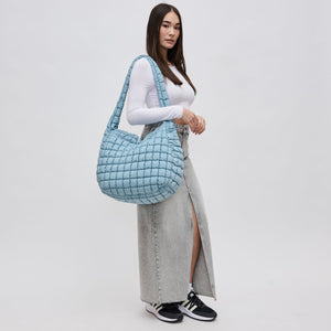 Woman wearing Sky Blue Sol and Selene Revive Hobo 841764109529 View 3 | Sky Blue