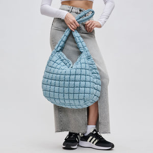 Woman wearing Sky Blue Sol and Selene Revive Hobo 841764109529 View 4 | Sky Blue