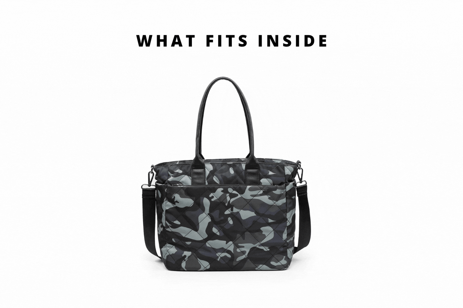 gif of items being put into a bag