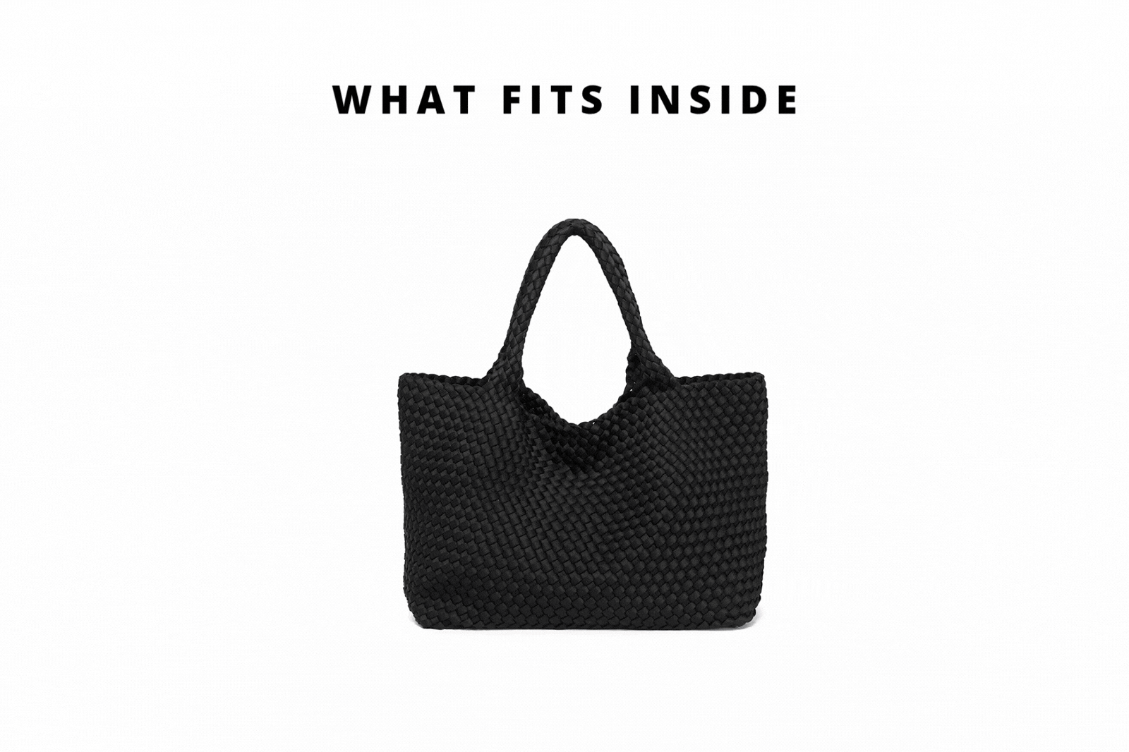 gif of items being put into a bag