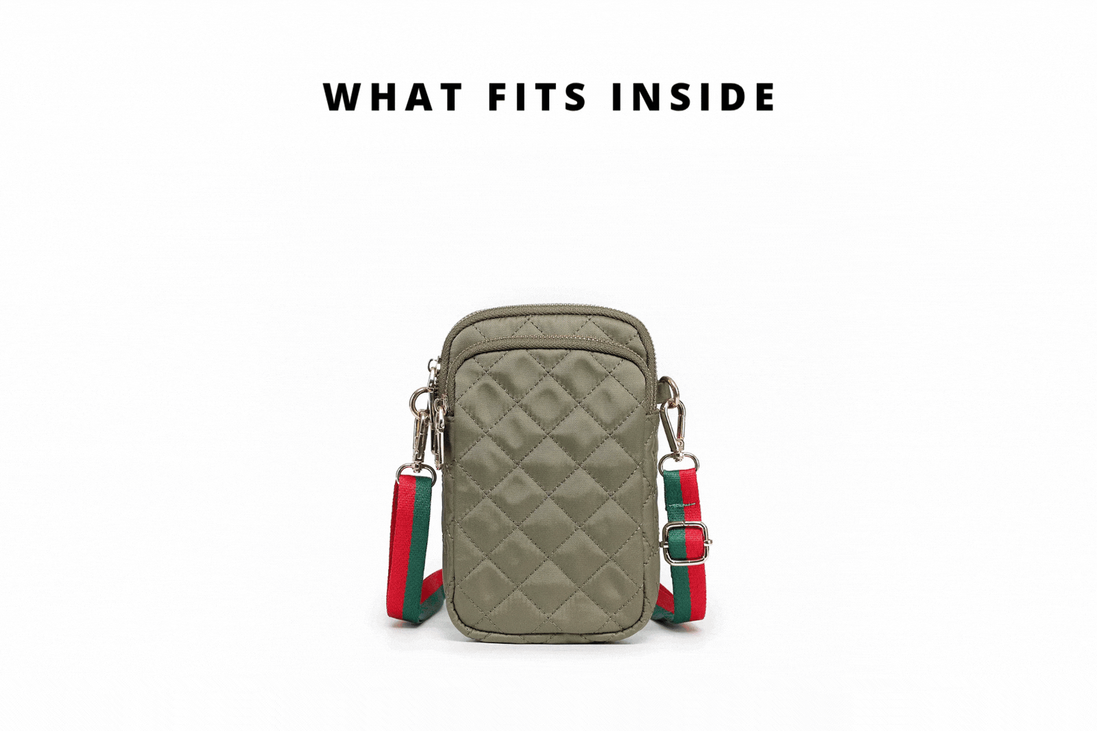 gif of items being put into a bag