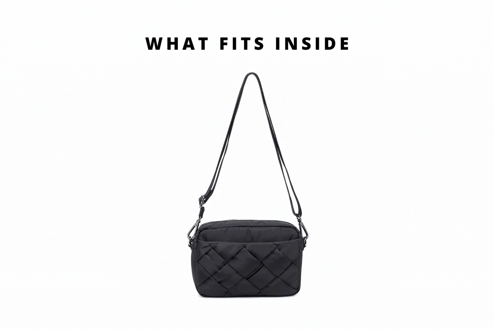 gif of items being put into a bag