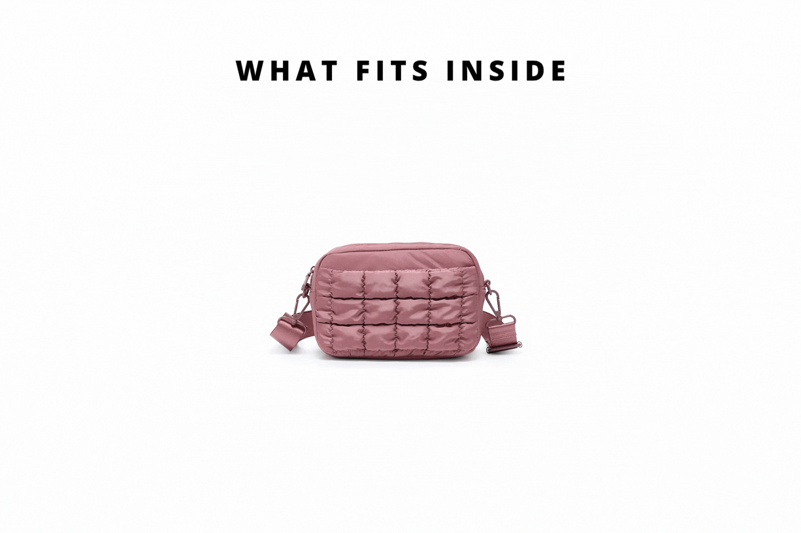 gif of items being put into a bag
