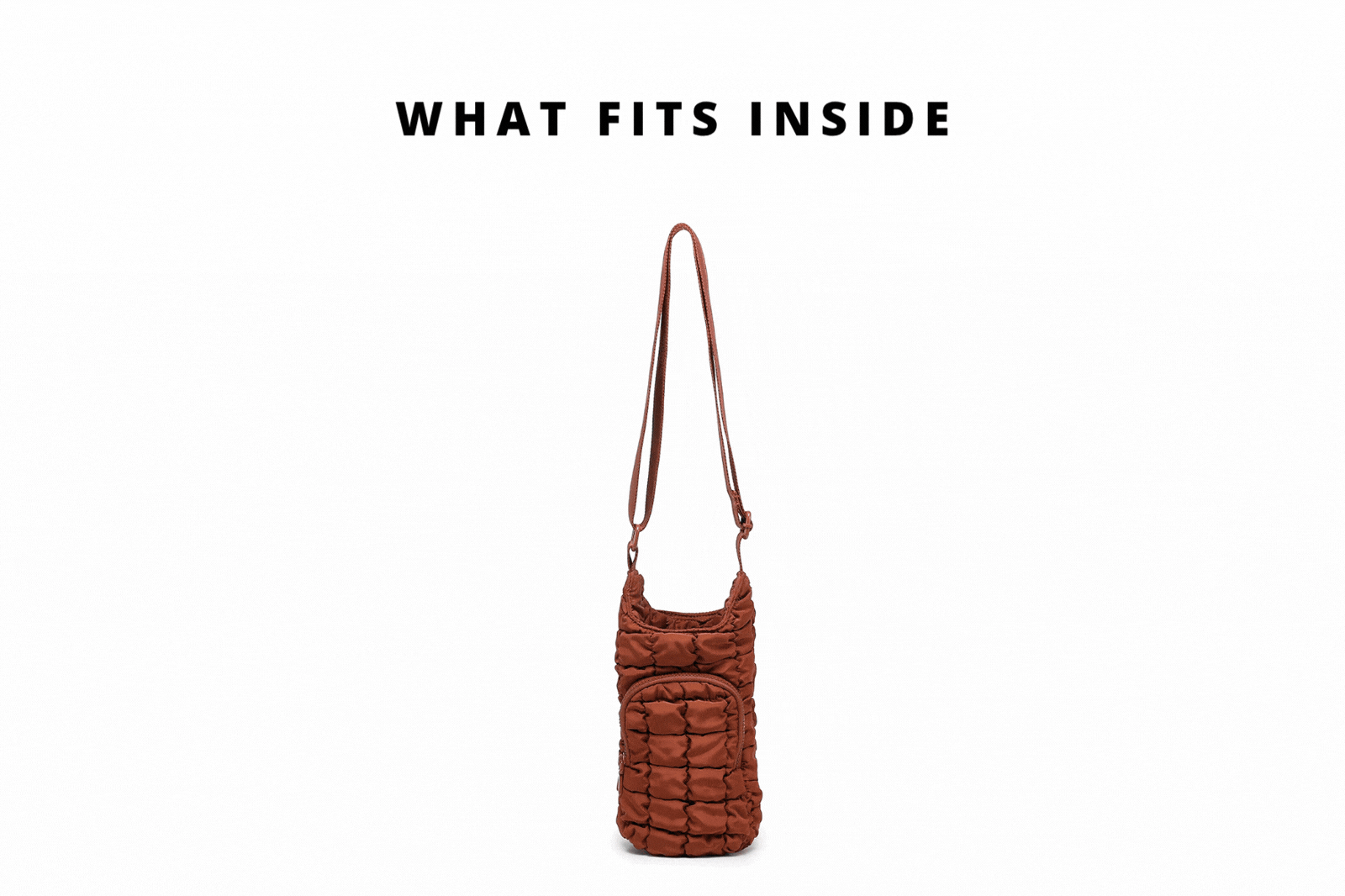 gif of items being put into a bag