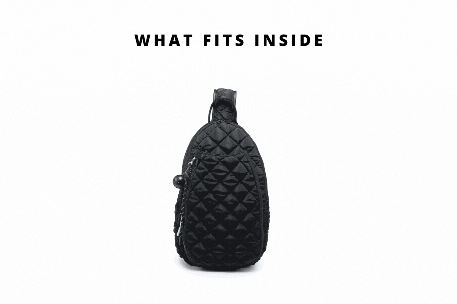 gif of items being put into a bag
