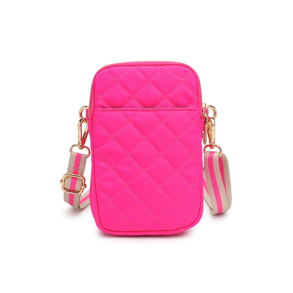 Woman wearing Magenta Sol and Selene Divide & Conquer - Quilted Crossbody 841764108027 View 7 | Magenta