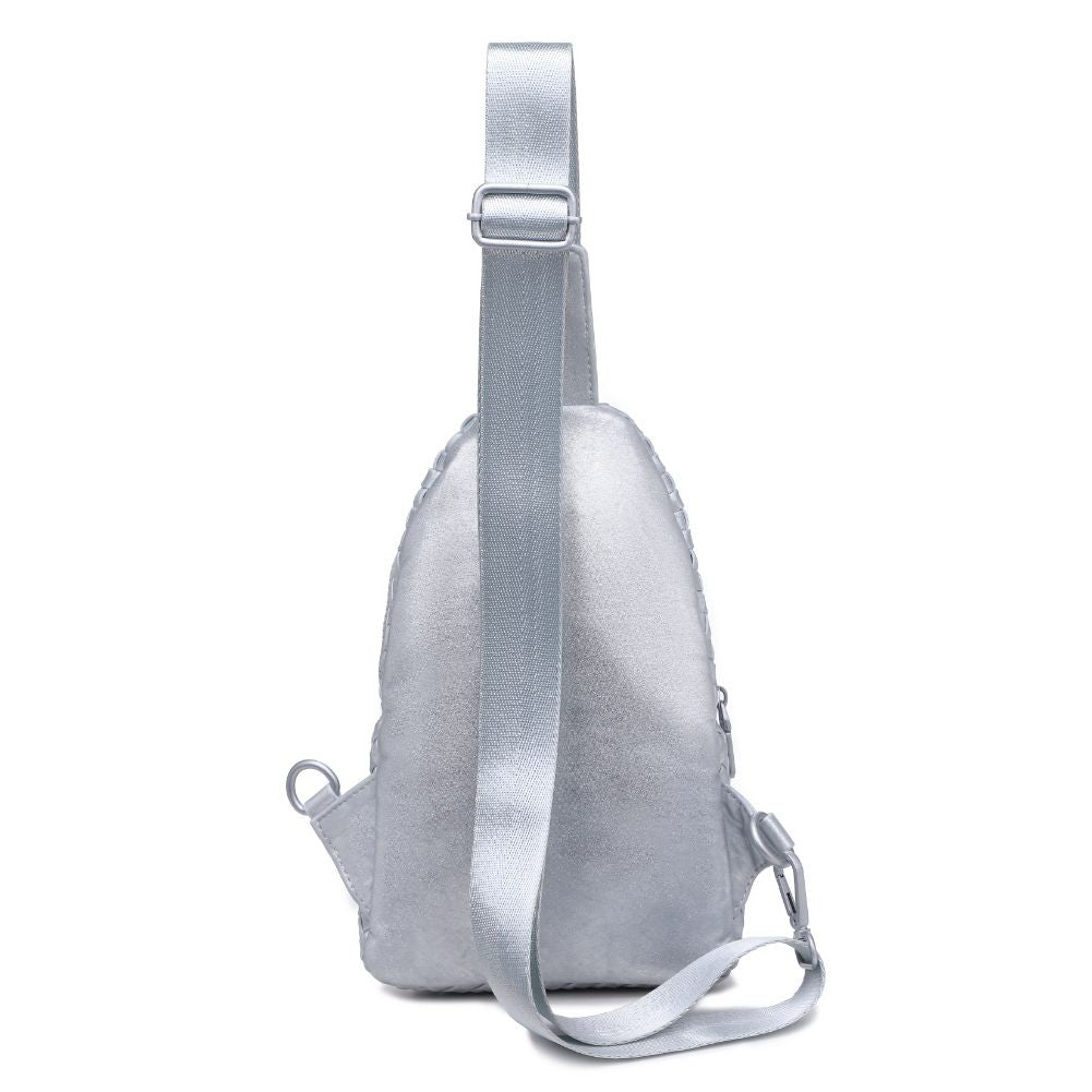 Product Image of Sol and Selene Beyond The Horizon - Woven Neoprene Sling Backpack 841764109093 View 7 | Silver