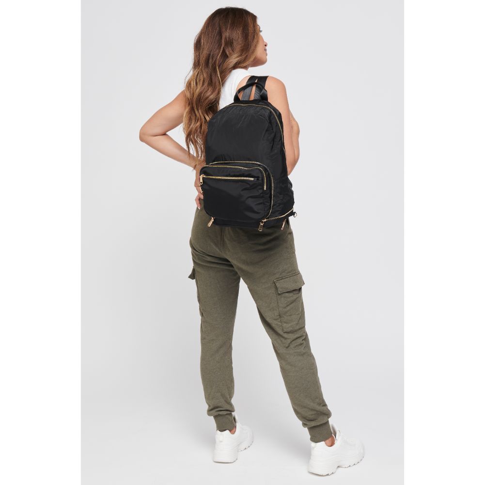 Woman wearing Black Sol and Selene Second Chance Backpack 841764105736 View 3 | Black