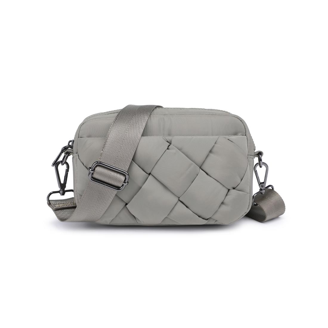 Woman wearing Desert Sage Sol and Selene Inspiration - Braided Woven Nylon Crossbody 841764111805 View 5 | Desert Sage