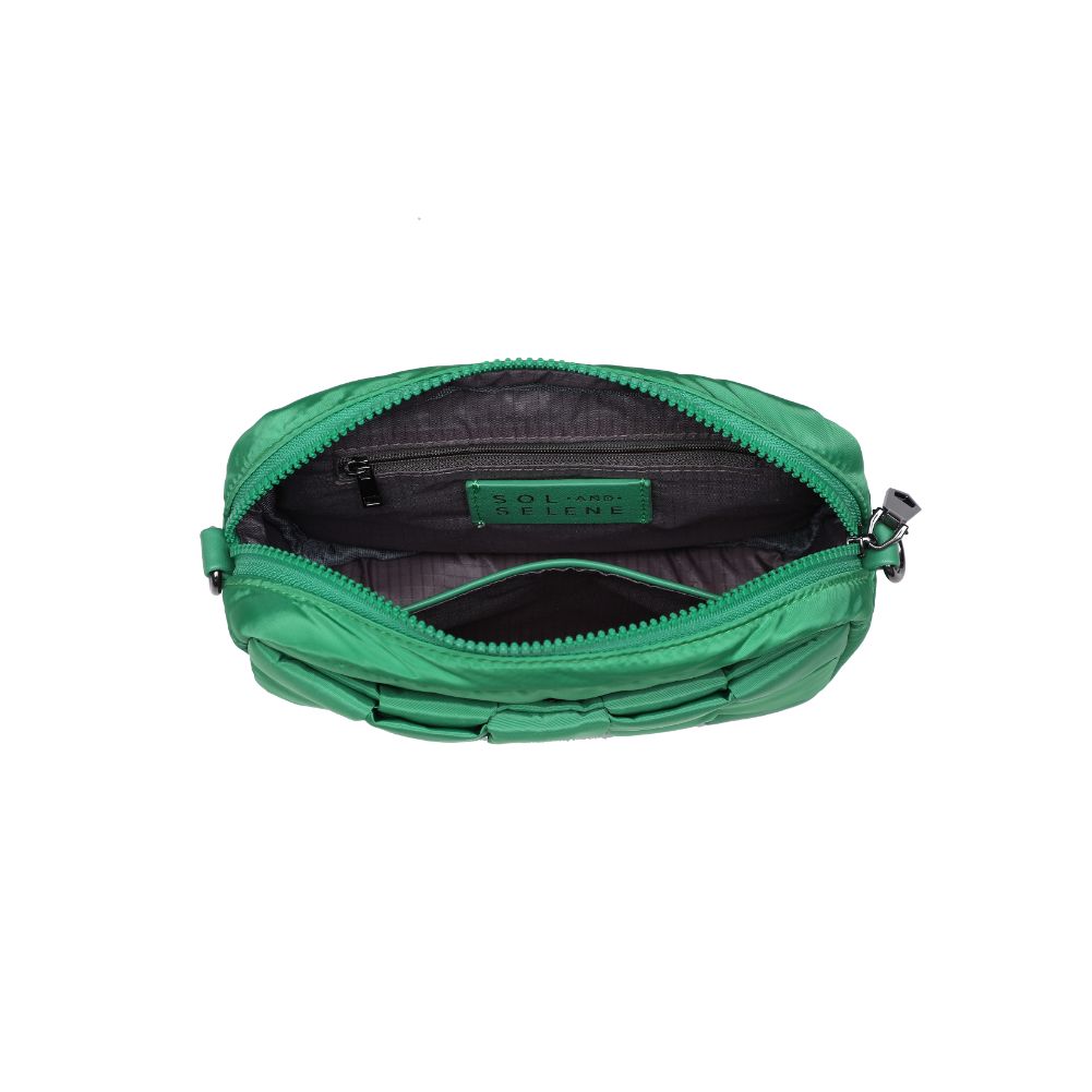 Sol and Selene Inspiration - Woven Nylon Crossbody 841764107891 View 8 | Kelly Green