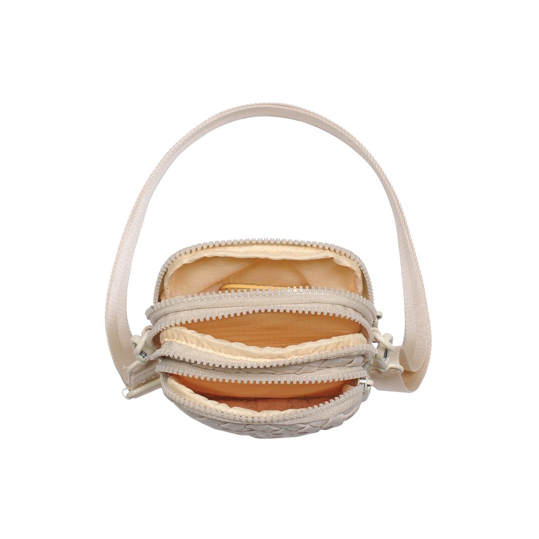 Woman wearing Cream Sol and Selene Divide & Conquer - Woven Neoprene Crossbody 841764109239 View 9 | Cream