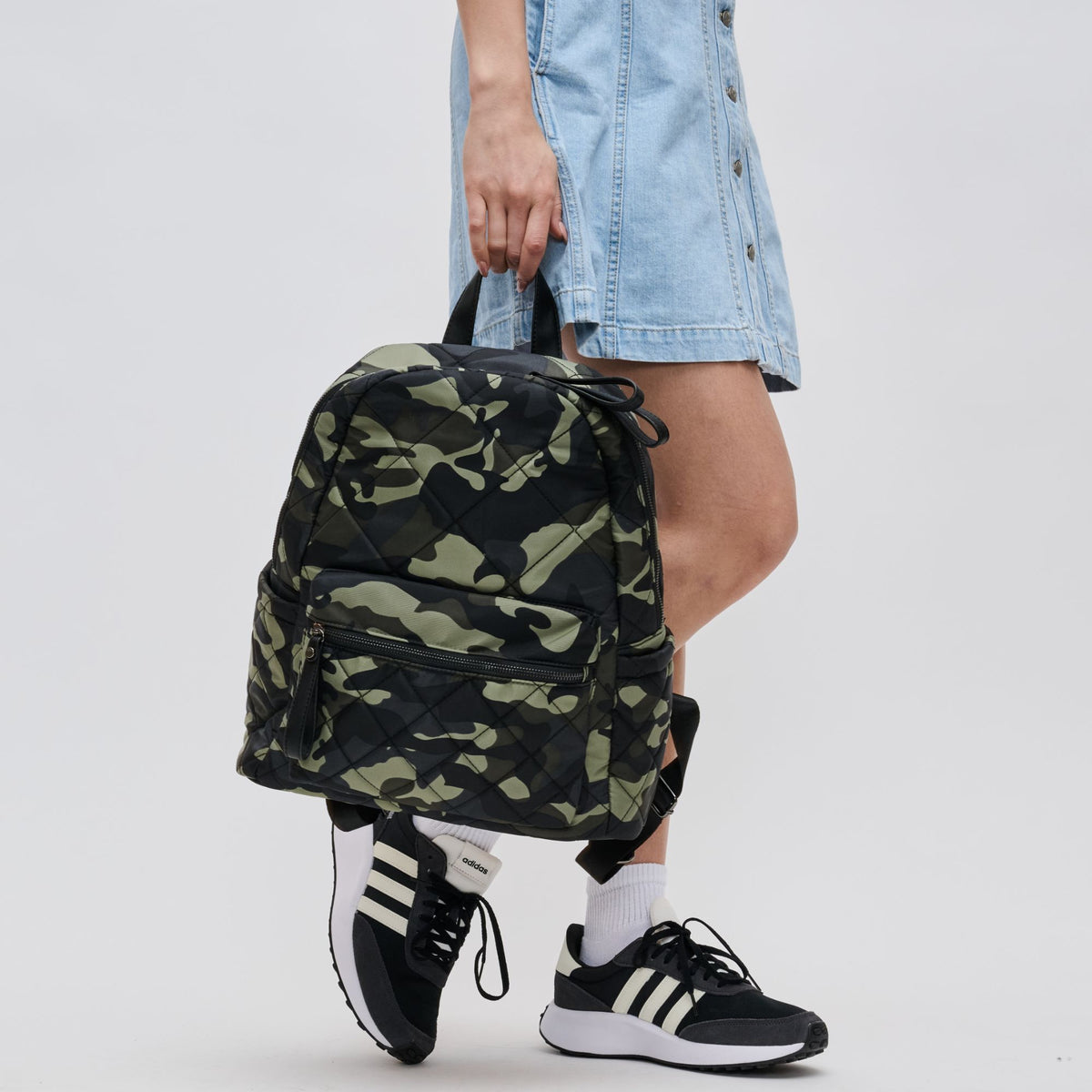 Woman wearing Camo Sol and Selene Motivator - Medium Backpack 841764103954 View 4 | Camo