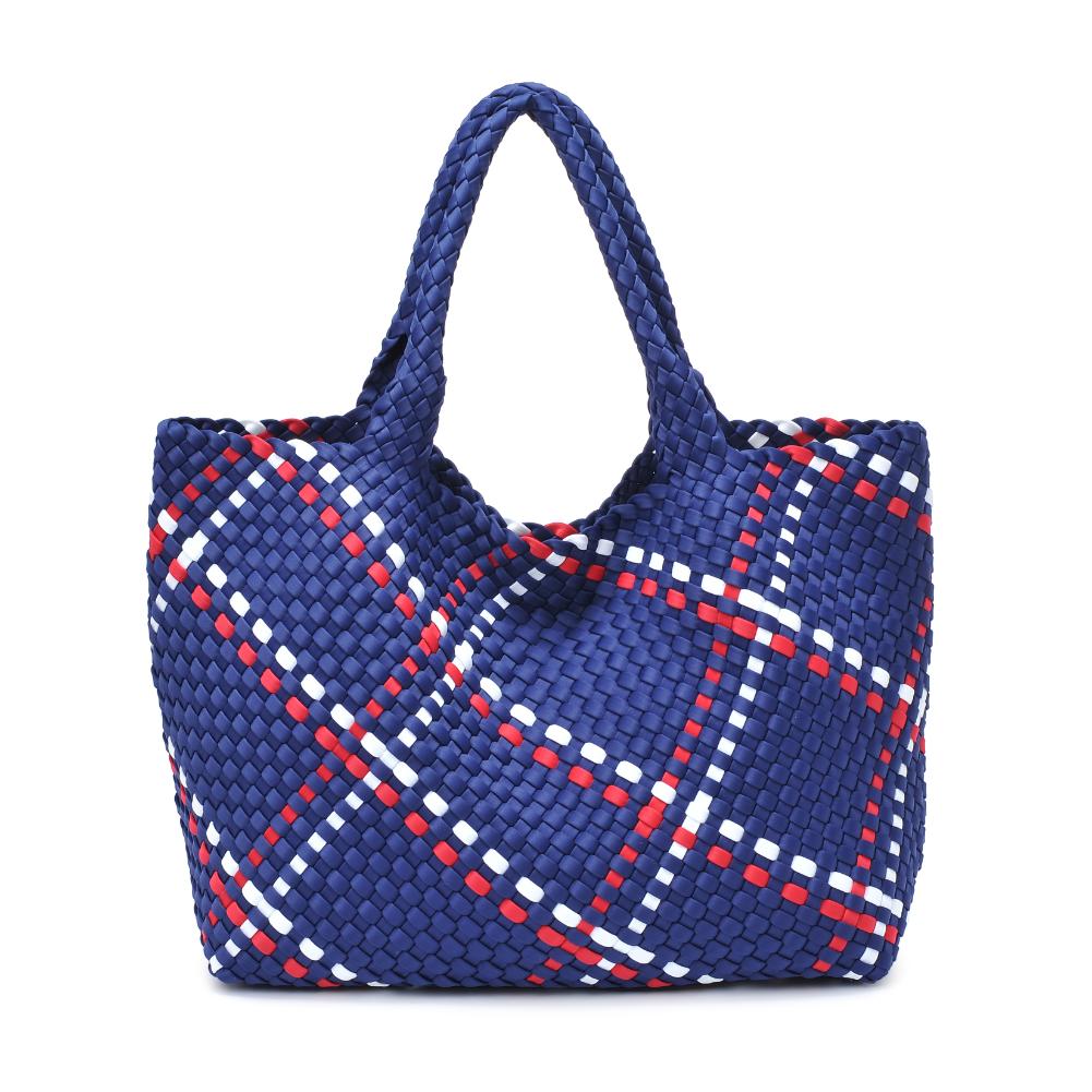 Woman wearing Americana Sol and Selene Sky's The Limit - Large Tote 841764109307 View 7 | Americana