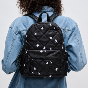 Woman wearing Black Star Sol and Selene Motivator - Small Backpack 841764106597 View 1 | Black Star