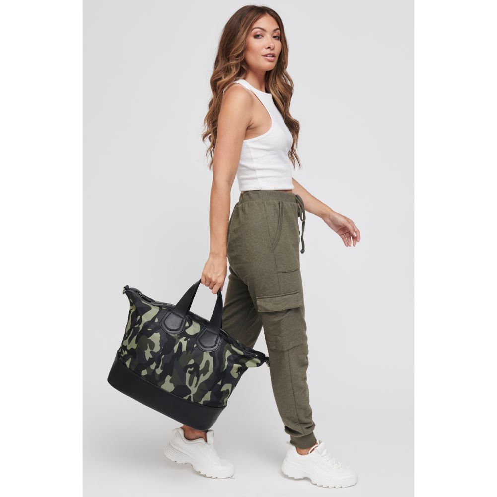 Woman wearing Camo Sol and Selene Dream Big Weekender 841764103961 View 3 | Camo