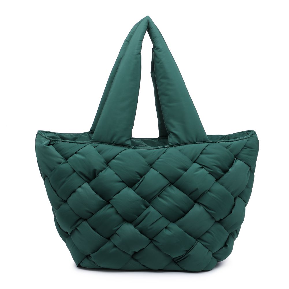 Woman wearing Emerald Sol and Selene Intuition East West Tote 841764107563 View 5 | Emerald