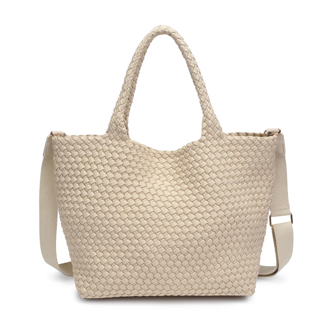Product Image of Sol and Selene Sky's The Limit - Medium Laced Up Eco-Edition Tote 841764111584 View 7 | Beige