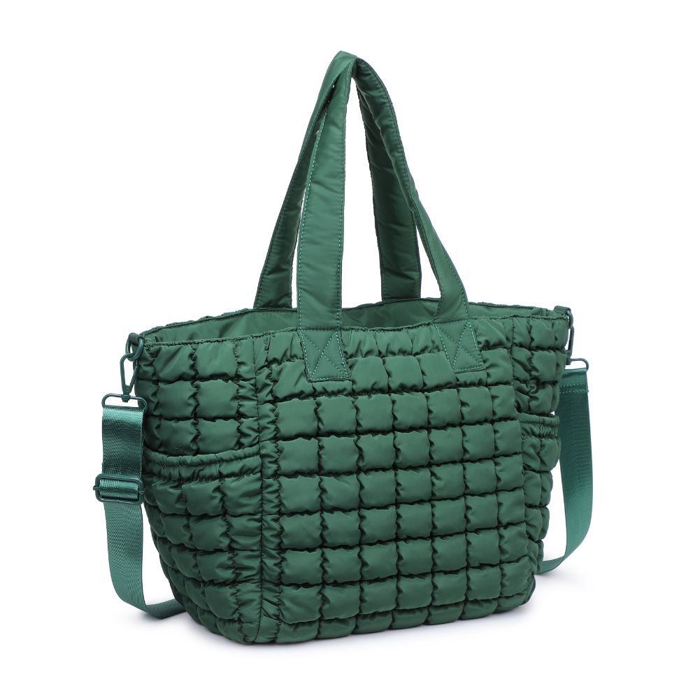 Woman wearing Emerald Sol and Selene Dreamer Tote 841764108461 View 6 | Emerald