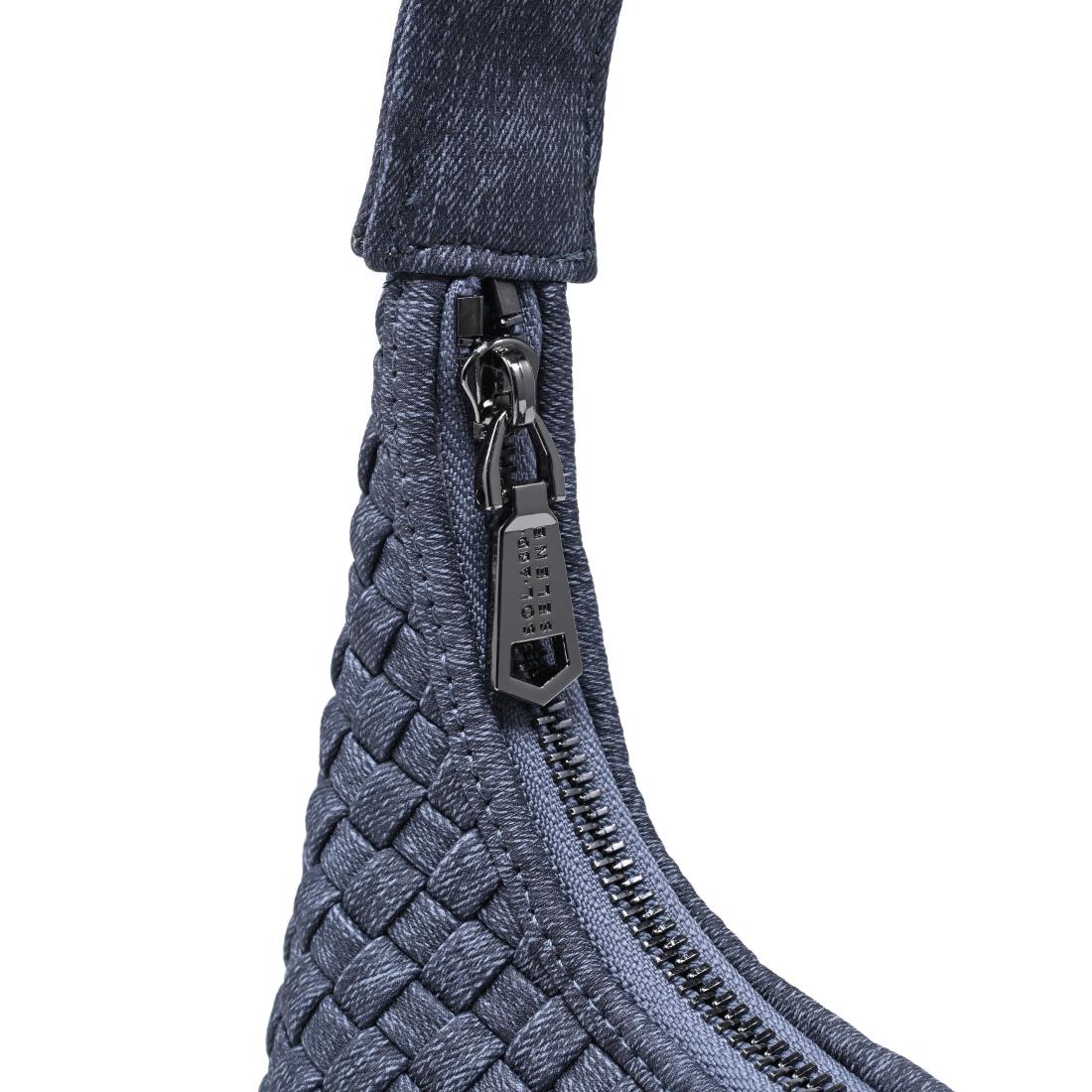 Sol and Selene Harmonia - Woven Vegan Leather Shoulder Bag 841764112550 View 8 | Dark Denim