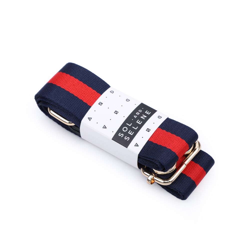 Sol and Selene Adjustable Shoulder Crossbody Strap Shoulder Strap 841764106252 View 8 | Navy Red Navy