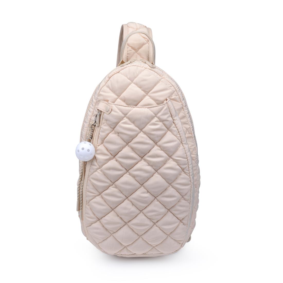Sol and Selene Match Point - Quilted Puffer Pickleball & Paddle Tennis Sling Backpack 841764111980 View 5 | Cream