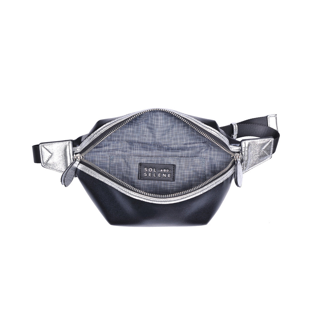 Product Image of Sol and Selene Side Kick - Neoprene Belt Bag 841764104326 View 8 | Black Metallic