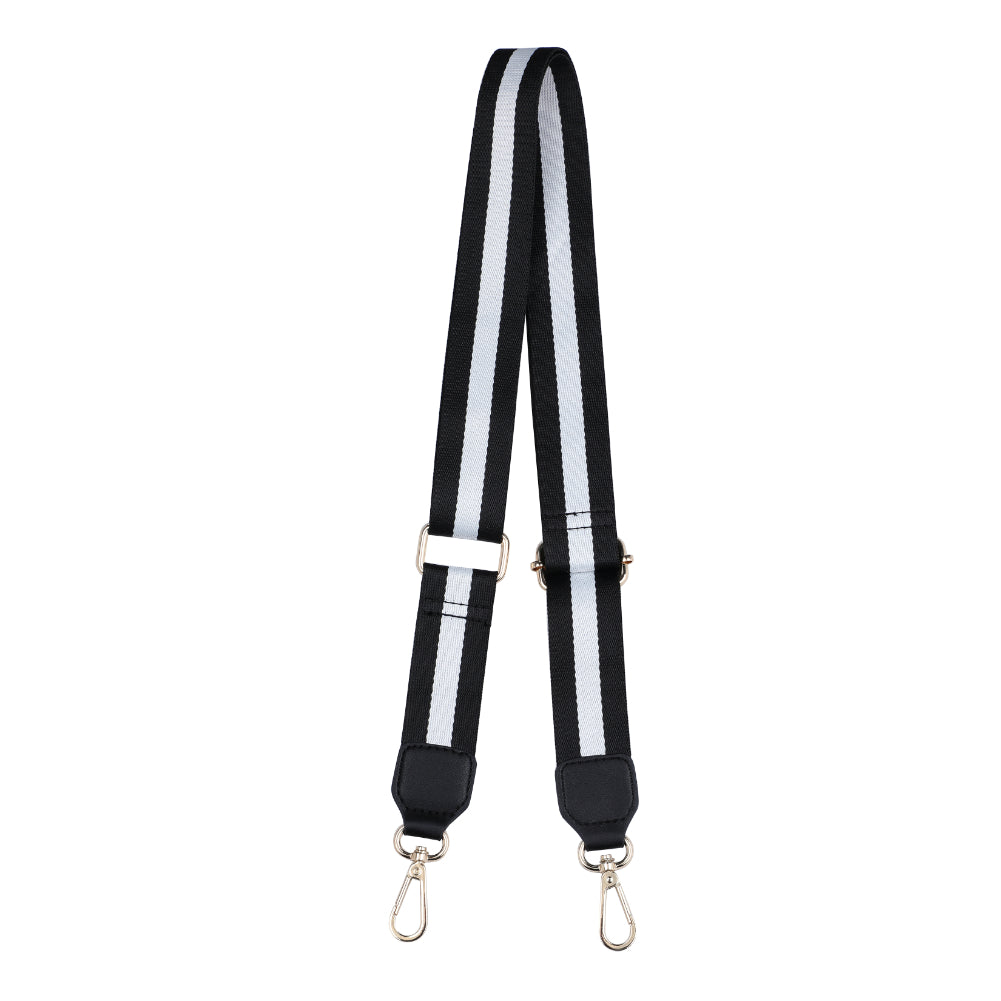 Sol and Selene Adjustable Shoulder Crossbody Strap Shoulder Strap 841764106245 View 6 | Black White Black