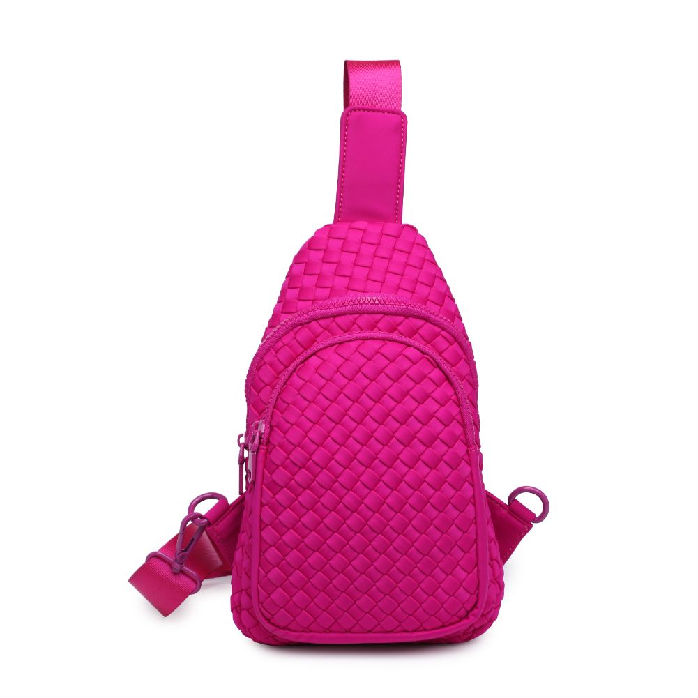 Product Image of Sol and Selene Beyond The Horizon - Woven Neoprene Sling Backpack 841764108058 View 5 | Fuchsia