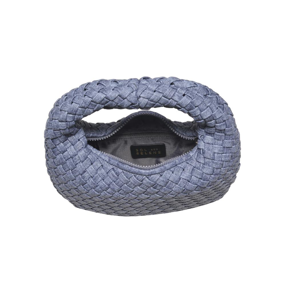 Woman wearing Dark Denim Sol and Selene Dare to Dream - Small Woven Neoprene Clutch 841764111133 View 9 | Dark Denim